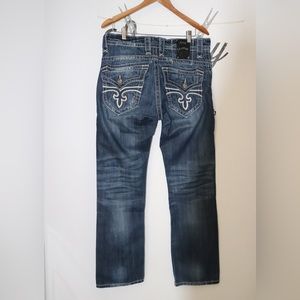 Mens Rock Revival Size 32 Blue Jeans